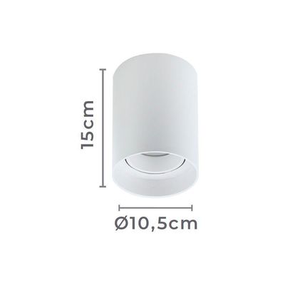 Spot De Sobrepor Nordecor Loch Ar70 Gu10 Redondo Bivolt Branco 6236