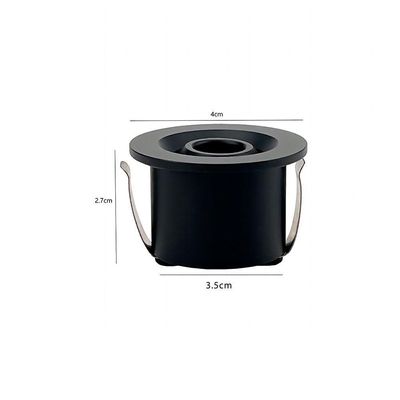 Spot De Embutir Nordecor Ollo Mini Redondo Led Alto Irc 90 1w Bivolt Preto 3000k Luz Amarela 6541