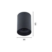 Spot De Sobrepor Astraled Carina Mr16 Gu10 Redondo Bivolt Preto Ss-7801