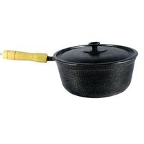 Caçarola Panela de Alumínio Craqueada Cabo de Madeira 24cm