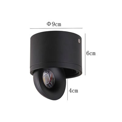 Spot Direcionável De Sobrepor Nordecor Skel Led 7w Bivolt Preto 6317