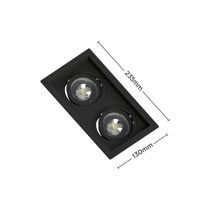 Spot Embutir Recuado Save Energy 2 Lâmpadas Par 20 Bivolt Preto