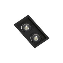 Spot Embutir Recuado Save Energy 2 Lâmpadas Par 20 Bivolt Preto