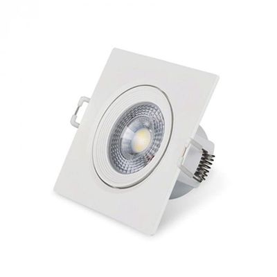 Spot Led Embutir Quadrado 6w 6500k Branco Blumenau Branco - Bivolt