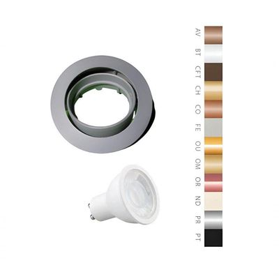 Spot Embutir Movel Redondo Mr16 - Com Lampada Led Cor Produto Preto Cor Da Lâmpada Branco Quente