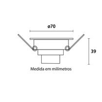 Spot De Led Blumenau Slim Redondo 3w Bivolt 6500k Luz Branca