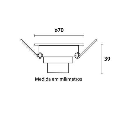 Spot De Led Blumenau Slim Redondo 3w Bivolt 6500k Luz Branca