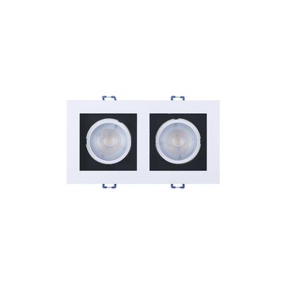 Spot De Led Recuado Taschibra Frame 2xmr16 Quadrado 10w Bivolt 6500k Luz Branca