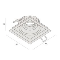 Spot Embutir Recuado Microborda Mini-dicroica Mr11 Gu10 Branco - Interlight