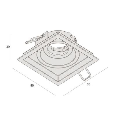 Spot Embutir Recuado Microborda Mini-dicroica Mr11 Gu10 Branco - Interlight