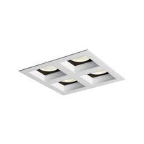 Spot De Embutir Newline Flat Para 4 Lâmpadas Ar70 Gu10 Bivolt Branco Preto