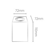 Spot De Sobrepor Tower Recuado Quadrado Save Energy Mr16 Gu10 Bivolt Branco Se-385.2524