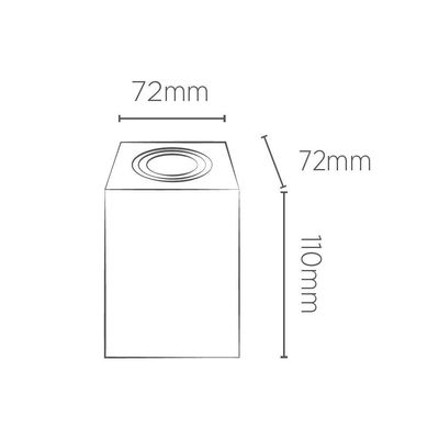 Spot De Sobrepor Tower Recuado Quadrado Save Energy Mr16 Gu10 Bivolt Branco Se-385.2524