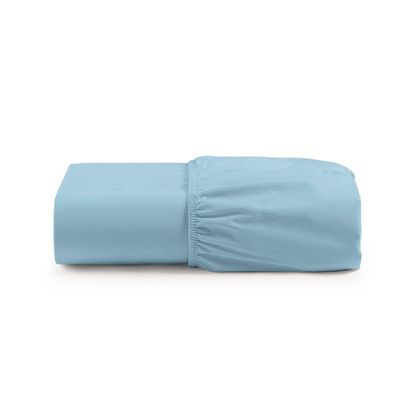 Lençol Solteiro Cintilante Percal 180 Fios 100% Algodão Com Elástico - Azul