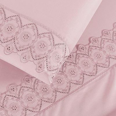 Jogo De Cama Nobless Casal Padrão 04 Peças Rosa Blush