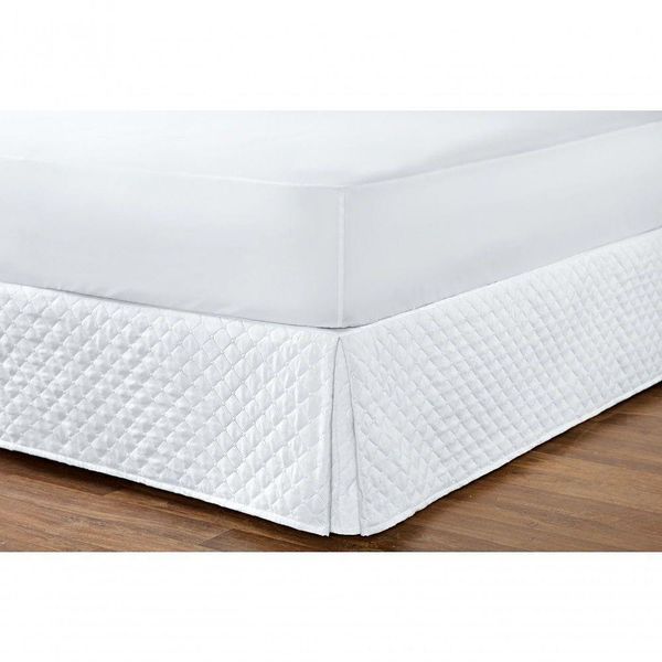 Saia Box Solteiro Matelada 01 Peça - Branco