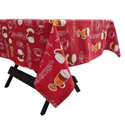 Toalha Mesa Oxford Estampado 1,50x1,50 4 Lugares Coffee