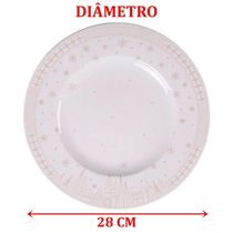 Kit Jogo Pratos Rasos Jantar 10 Pessoas 10pçs Capodanno 28cm