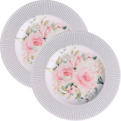 Jogo Pratos Sobremesa Lanche 8 Pessoas 8peças Ornatta 21cm