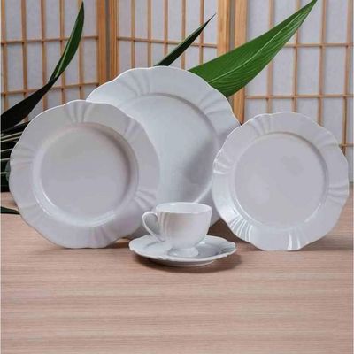 Jogo De Jantar Em Porcelana Soleil Com 30 Peças Oxford White