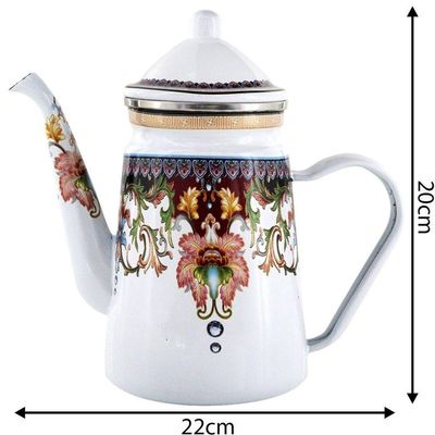 Kit Chaleira 2,5l Bule 1,2l Aço Esmaltada Indiana