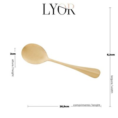 Conjunto 2 Peças Para Salada Positano Dourada 27cm 1789 - Lyor