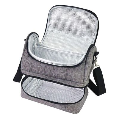 Bolsa Térmica C/ 2 Compartimentos Vibe Cinza