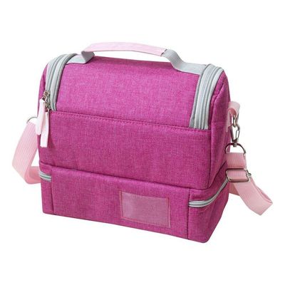 Bolsa Térmica C/ 2 Compartimentos Vibe Pink Cinza