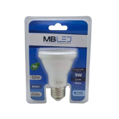 Lâmpada Led Par20 38º 9w - Nordecor 6000k (branca)