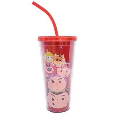 Copo Cubos De Gelo Vermelho Mickey Minnie Tsum Tsum 600 Ml