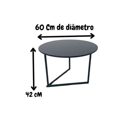 Mesa De Centro Jade Pé De Ferro Design Industrial