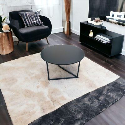 Mesa De Centro Jade Pé De Ferro Design Industrial