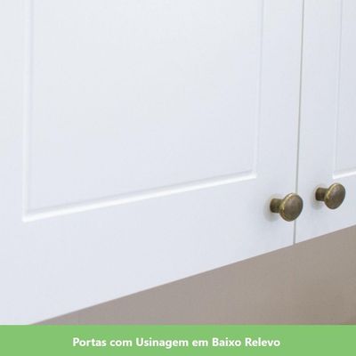 Cozinha Compacta 4 Peças C/ Aéreo 3 Portas Branco