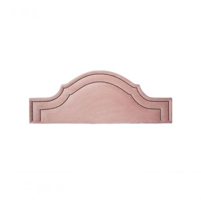 Cabeceira Queen Luxo 160x60 Veludo Rosê Tachas Fumê