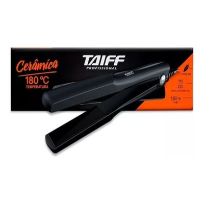 Prancha Chapinha de Cabelo Taiff Clássica Preta 110V/220V - Cerâmica 180C