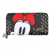 Carteira Retangular Preta Pintas Minnie 10x19cm - Disney