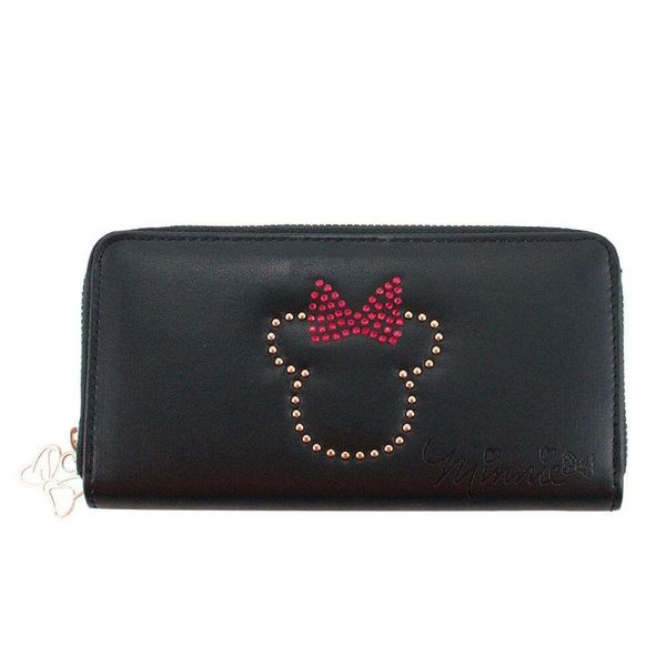 Carteira Retangular Contorno Rosto Minnie 10x20cm - Disney