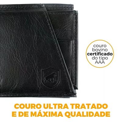 Kit Carteira Com Porta Cartão Dinamic E Cartão Abridor Em Metal - Gshield