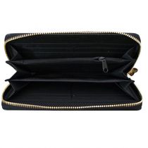 Carteira Feminina Minnie Retangular Preto Dourado - Disney