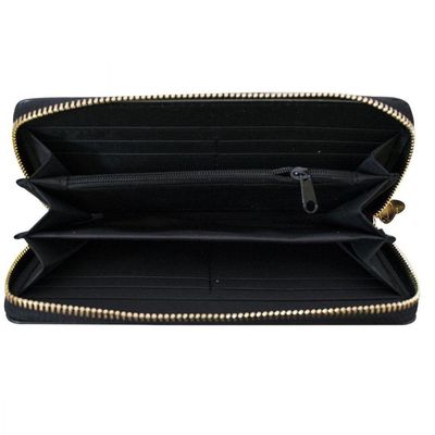 Carteira Feminina Minnie Retangular Preto Dourado - Disney