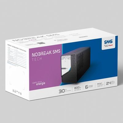 Nobreak Sms Tech 800 Va 800bi-220 - 29303