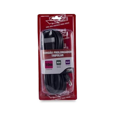 Cordao Prolongador Tripolar 10a 10 Metros Force Line 4955