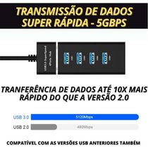 Hub Usb 3.0 Extensor 4 Portas Led Indicador High Speed Hd