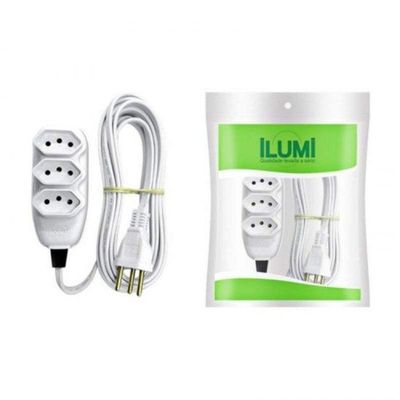 Extensao Eletrica De 3mt Com 3 Tom Br - Ilumi