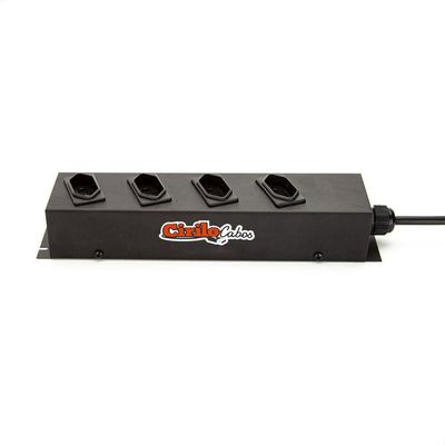 Extensão Cabo Pp 3x1,00 De 4 Tomadas 20a - 1 Metro