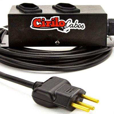 Extensão Cabo Pp 3x1,50 De 2 Tomadas 10a - 80 Metros
