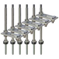 Estrutura Painel Solar Suporte Parafuso Telhado - Kit 6 Un