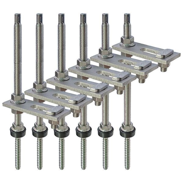 Estrutura Painel Solar Suporte Parafuso Telhado - Kit 6 Un