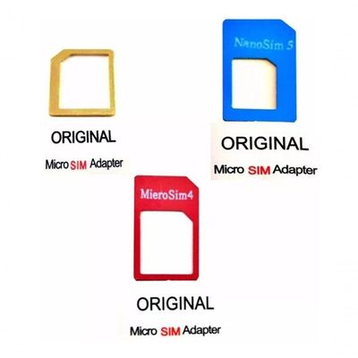Adaptador Chip 3 In 1 Celular Mini Micro Nano E Sim Colorido
