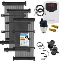 Kit Aquecedor Solar Para Piscinas De Até 6m² Ou Até 10 Mil Litros, Controlador De Temperatura Bivolt